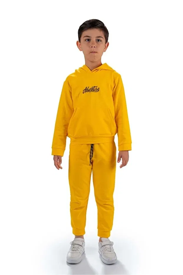 Детский спортивный костюм с вышивкой Adventure Minikadam, Yellow — фото 3