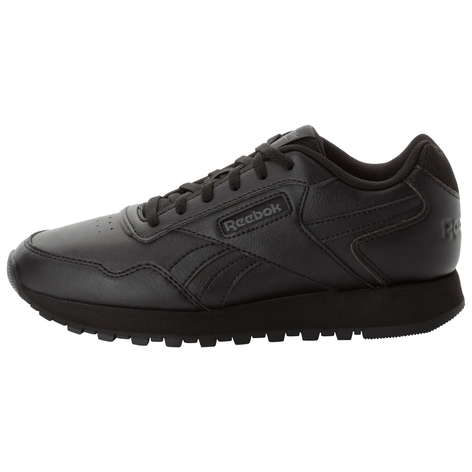 Детские кроссовки на шнуровке Reebok Classic, Black/Purple Grey — фото 2