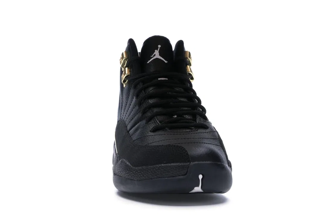 Детские кроссовки с высоким верхом Jordan 12 Retro The Master Jordan, Black/Rattan-White-Metallic Gold — фото 2