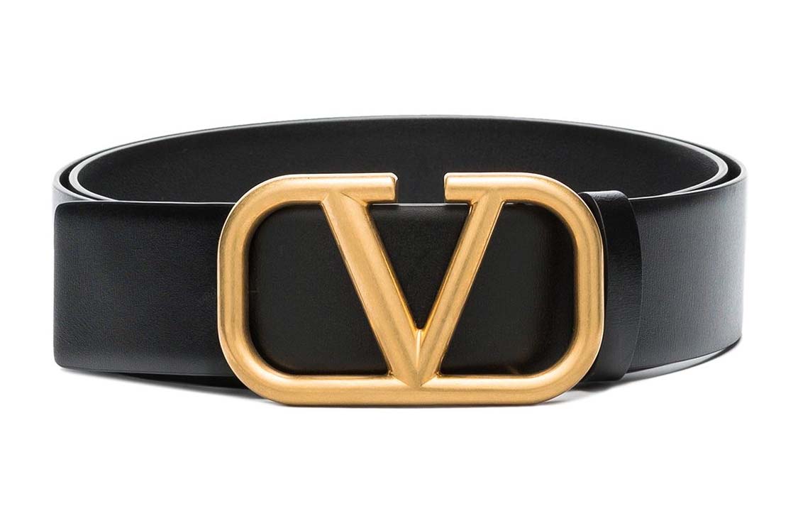 

Valentino Кожаный ремень унисекс шириной 4 см, Black