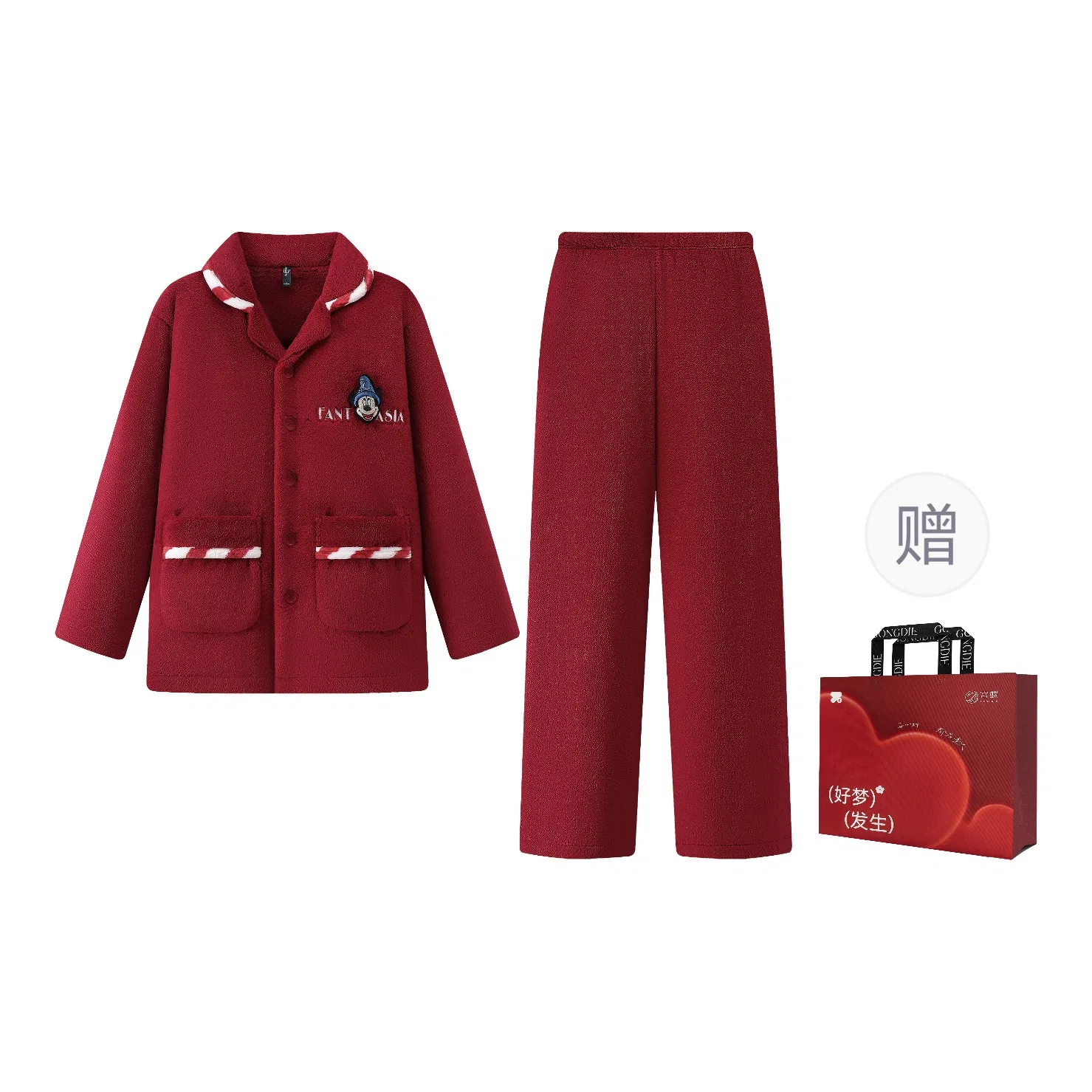 Детский комплект пижамы с принтом Disney Red Shopping Bag Gongdie, Красный