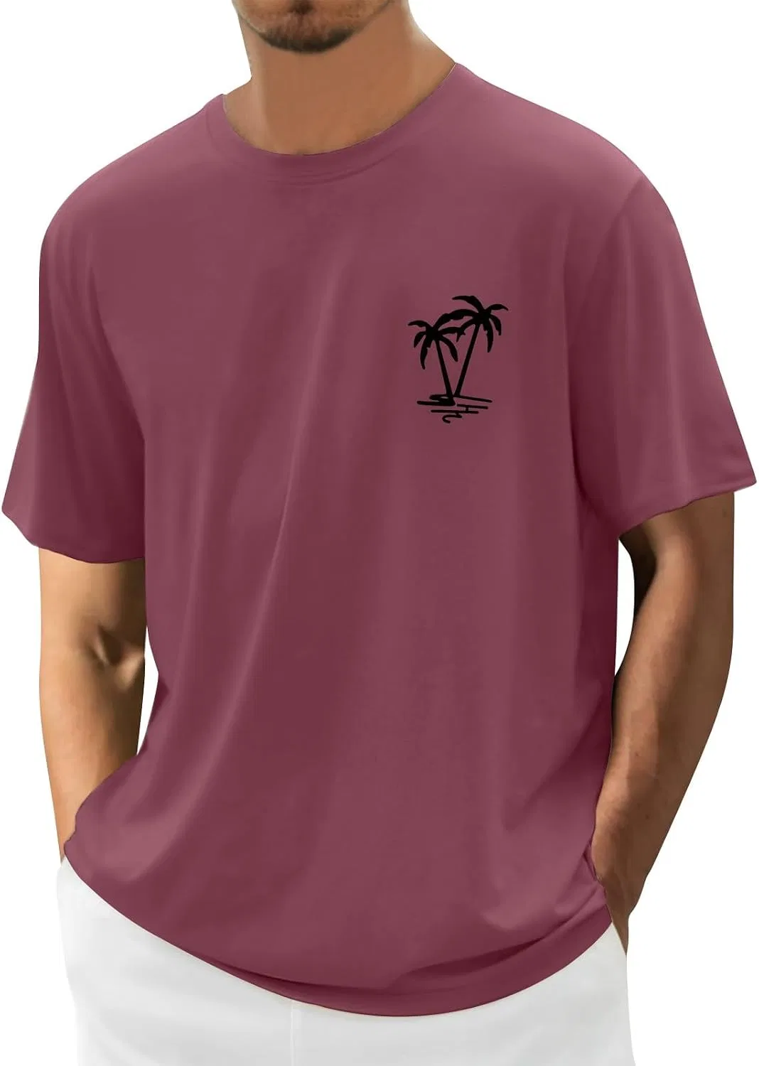 Мужская футболка с принтом Summer Casual, Wine