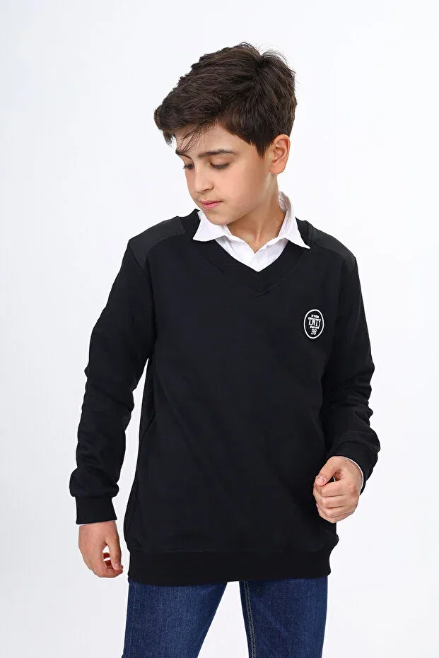 Детская толстовка для мальчиков с принтом Sportswear Toontoy, Black