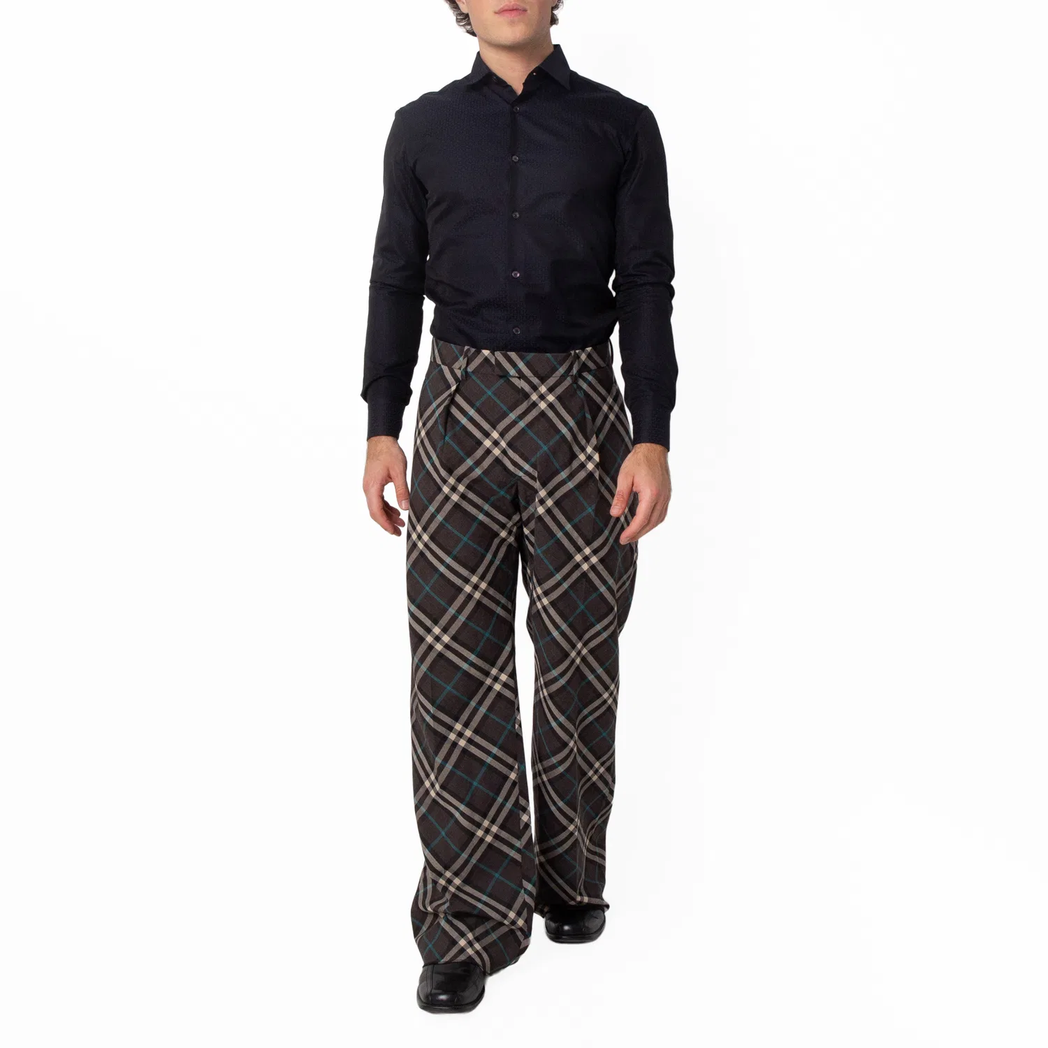 Брюки свободного кроя с принтом Check Pattern Burberry, Snug Ip Check — фото 4
