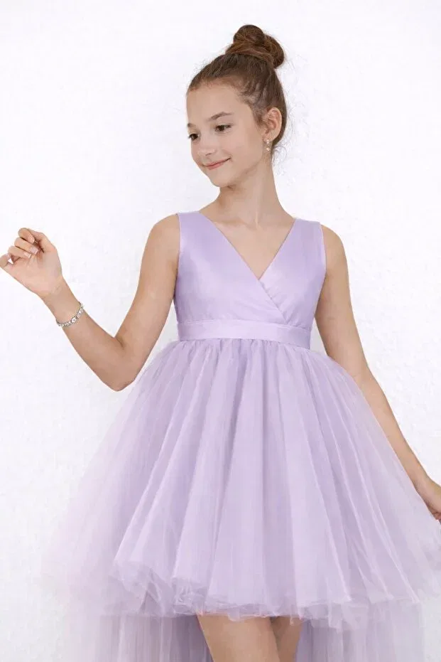 Детское платье для девочек без рукавов Nsmkidslife, Lilac — фото 4