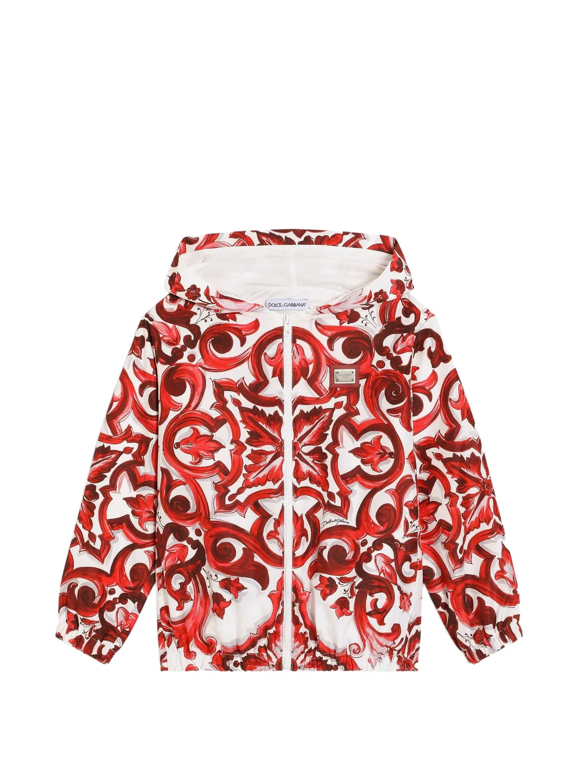 Ветровка с принтом Majolica Dolce & Gabbana Kids, красный
