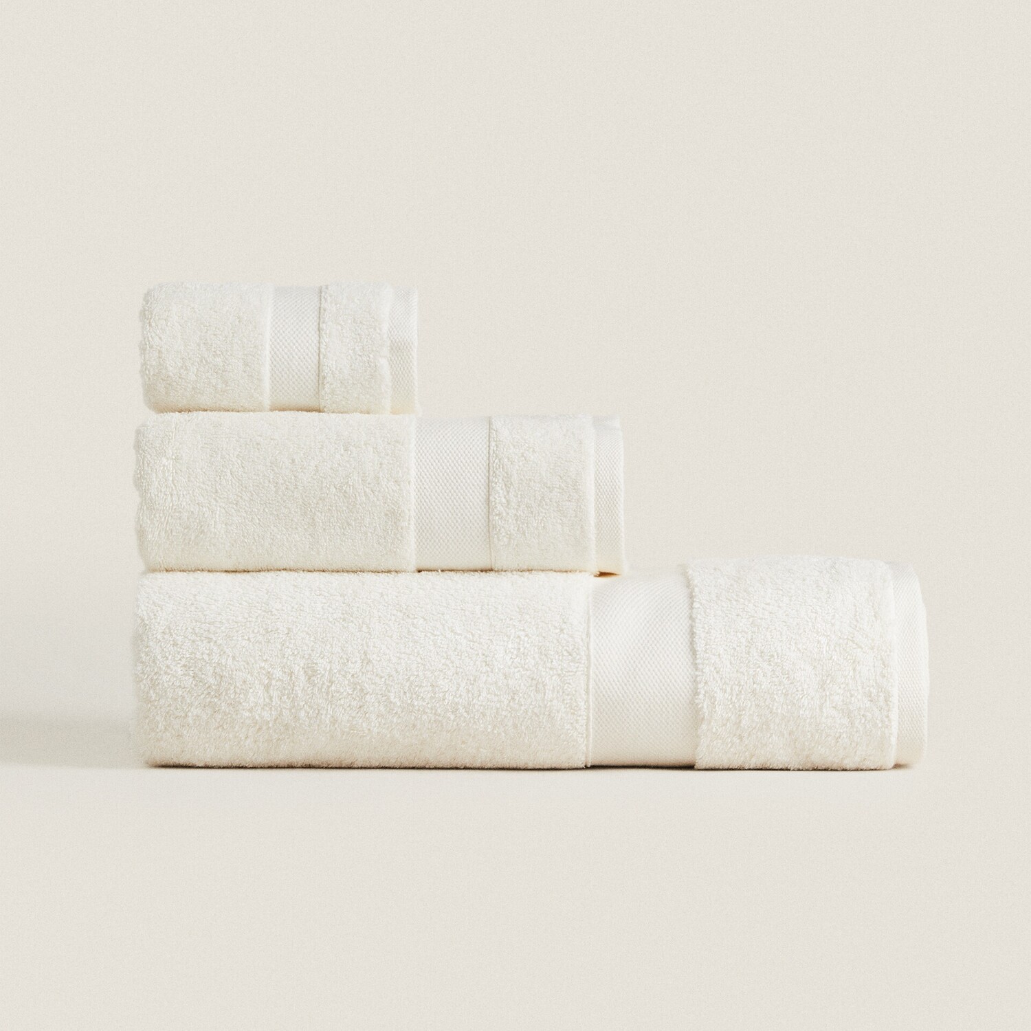 Полотенце Zara Home Premium Cotton, кремовый