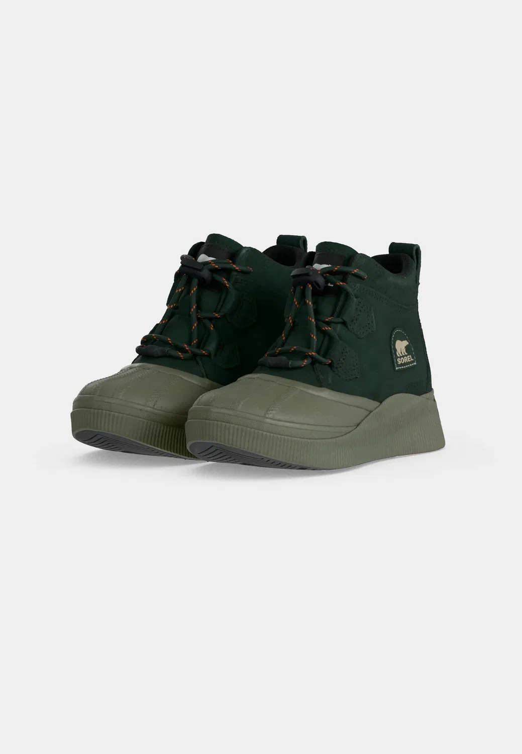 Big kids out n about iv classic wp unisex - lace-up ankle boots Sorel, Deep Woods/Stone Green — фото 3