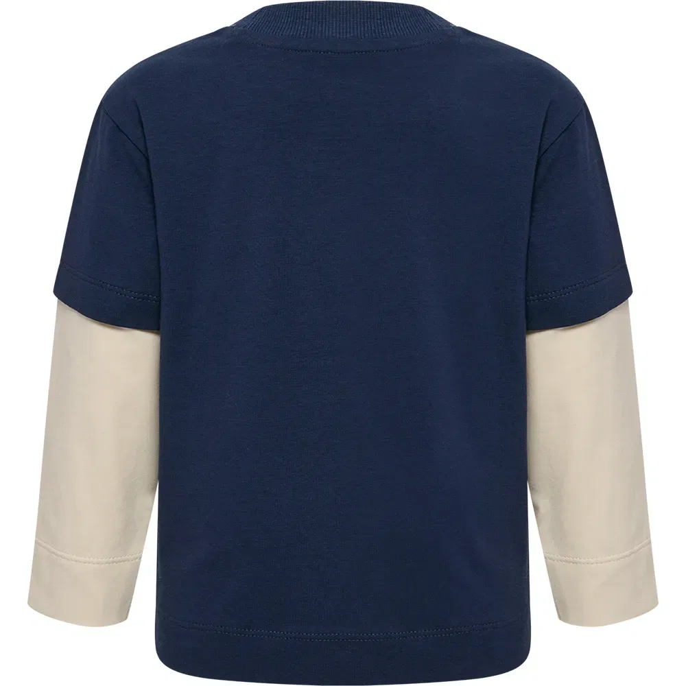 Детская футболка с длинным рукавом Hummel Mini Loose Layer, Blue — фото 2