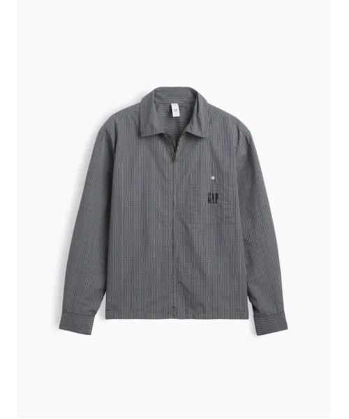 Мужская рубашка-куртка из поплина с длинным рукавомBoxey Poplin GAP, Other — фото 3