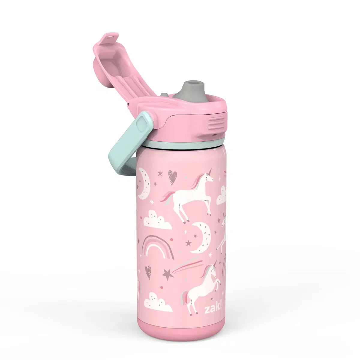 Детская бутылка для воды 414 мл с двойными стенками Fanciful Unicorn Zak Designs, Assorted Blues — фото 4