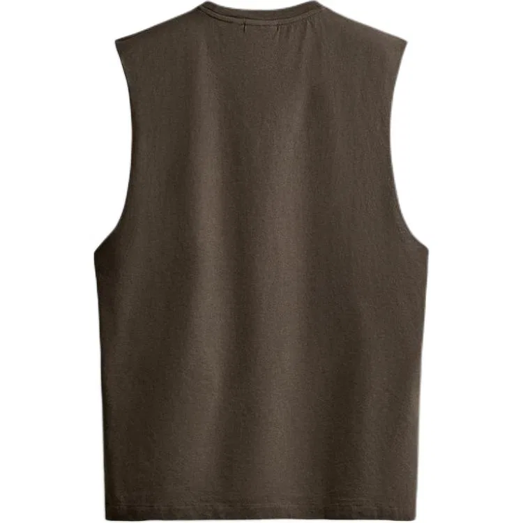 Мужская майка-борцовка с круглым вырезом Brown ZARA, Brown — фото 3