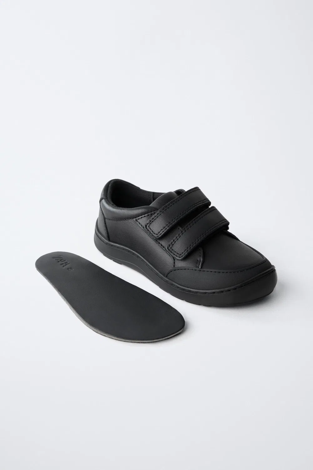 Кожаные кеды для ходьбы босиком ZARA, Black — фото 4