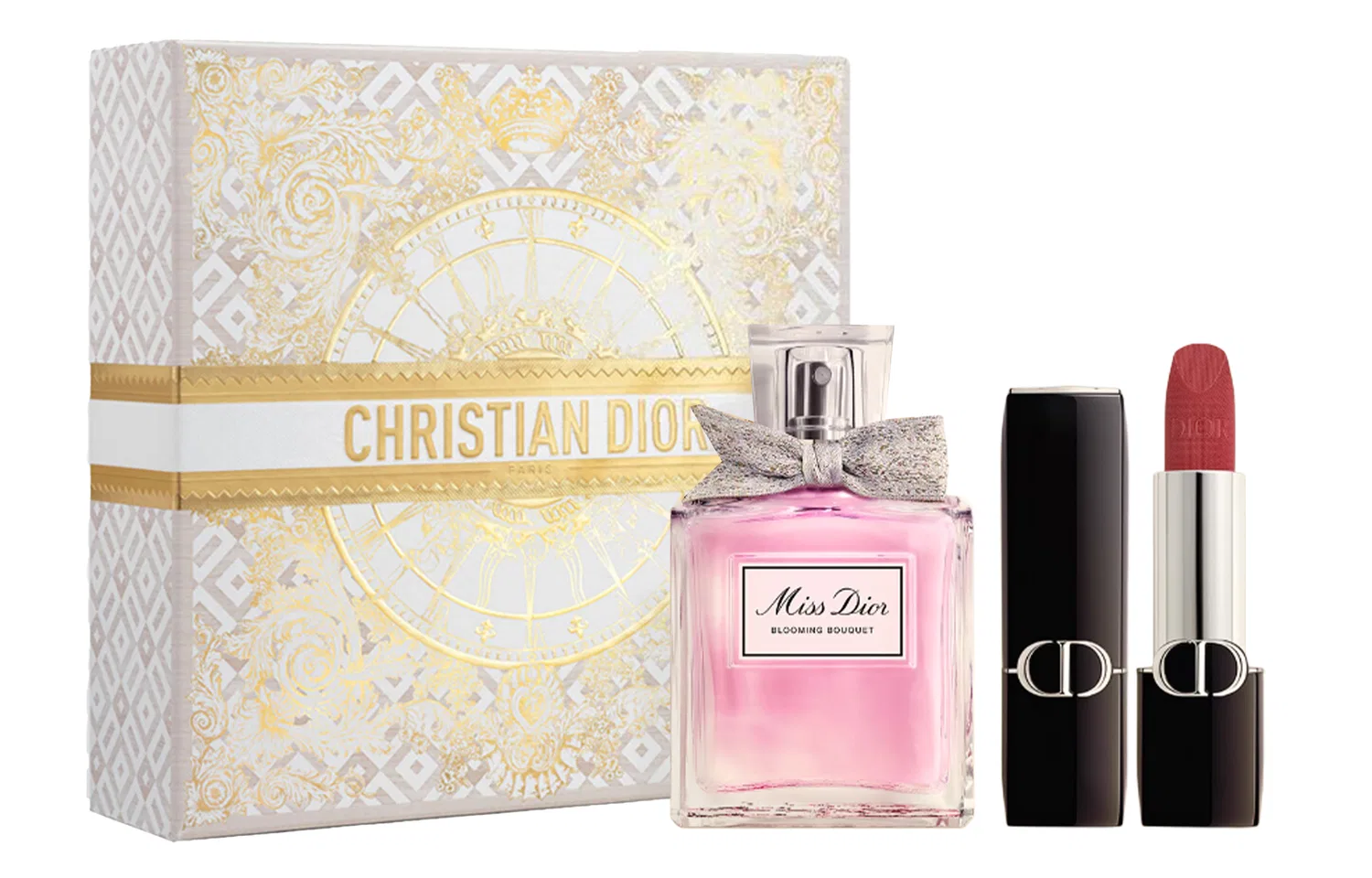 Женский парфюмерный набор с губной помадой Floral Sweetheart DIOR, Blue