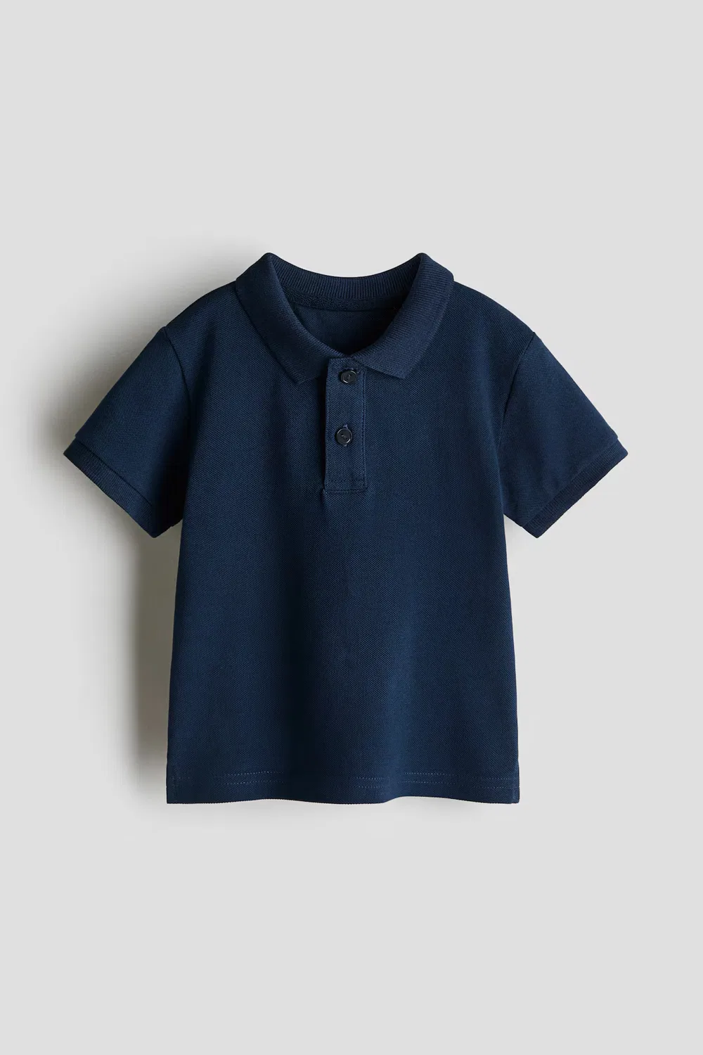 Рубашка-Поло из хлопкового пике H&M, Marineblau
