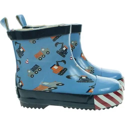 Детские сапоги резиновые с принтом крокодила Playshoes, Синий — фото 2