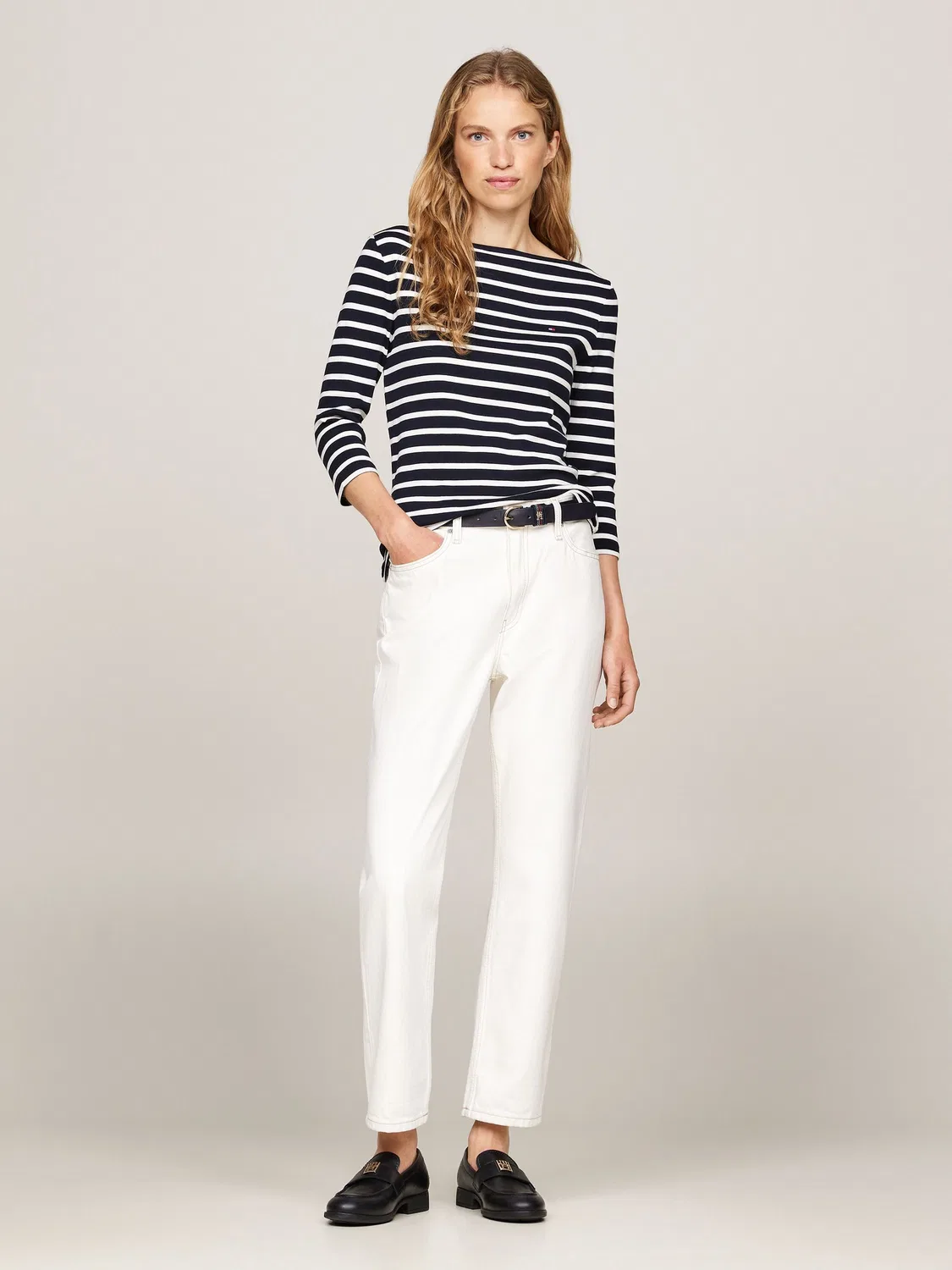 Футболка Tommy Hilfiger New Cody Slim Boat, Navy & White