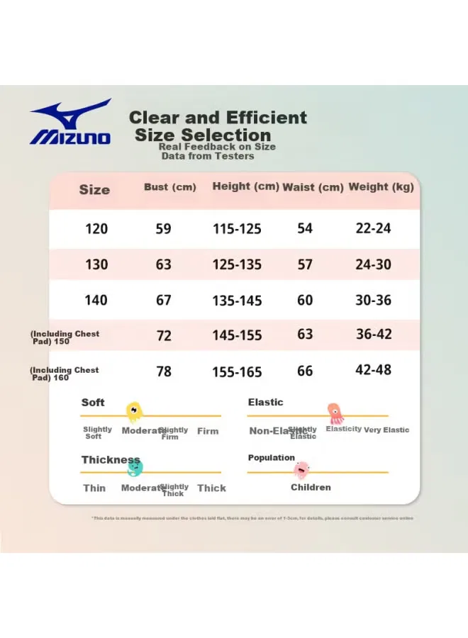 Купальник детский слитный для девочек для тренировок Mizuno, фиолетовый