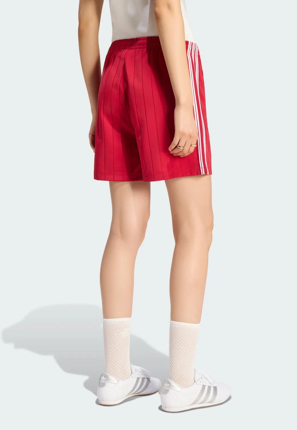 Шорты Adidas Originals свободного кроя Firebird красного цвета — фото 3