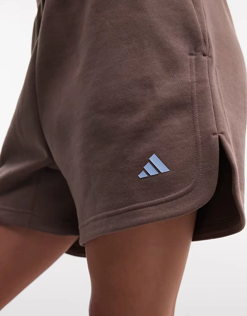 Шорты Adidas Performance Three Stripes Studios, коричневый — фото 3
