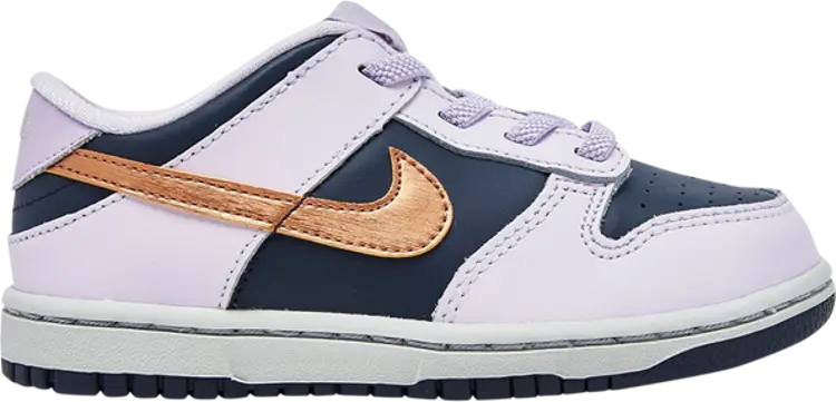 

Кроссовки Nike Dunk Low SE TD 'Copper Swoosh', фиолетовый