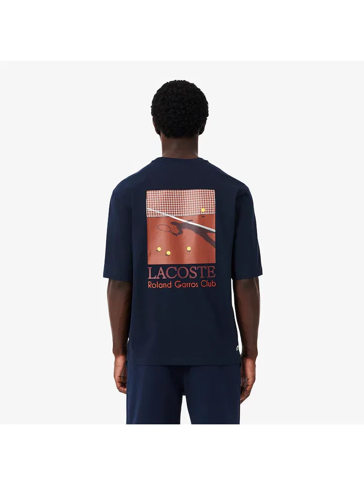 Футболка с графическим принтом LACOSTE, Navy — фото 3