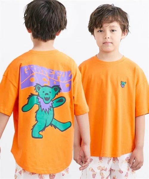 Детская футболка с принтом Big Silhouette Grateful Dead QUNTSTYLE, Orange
