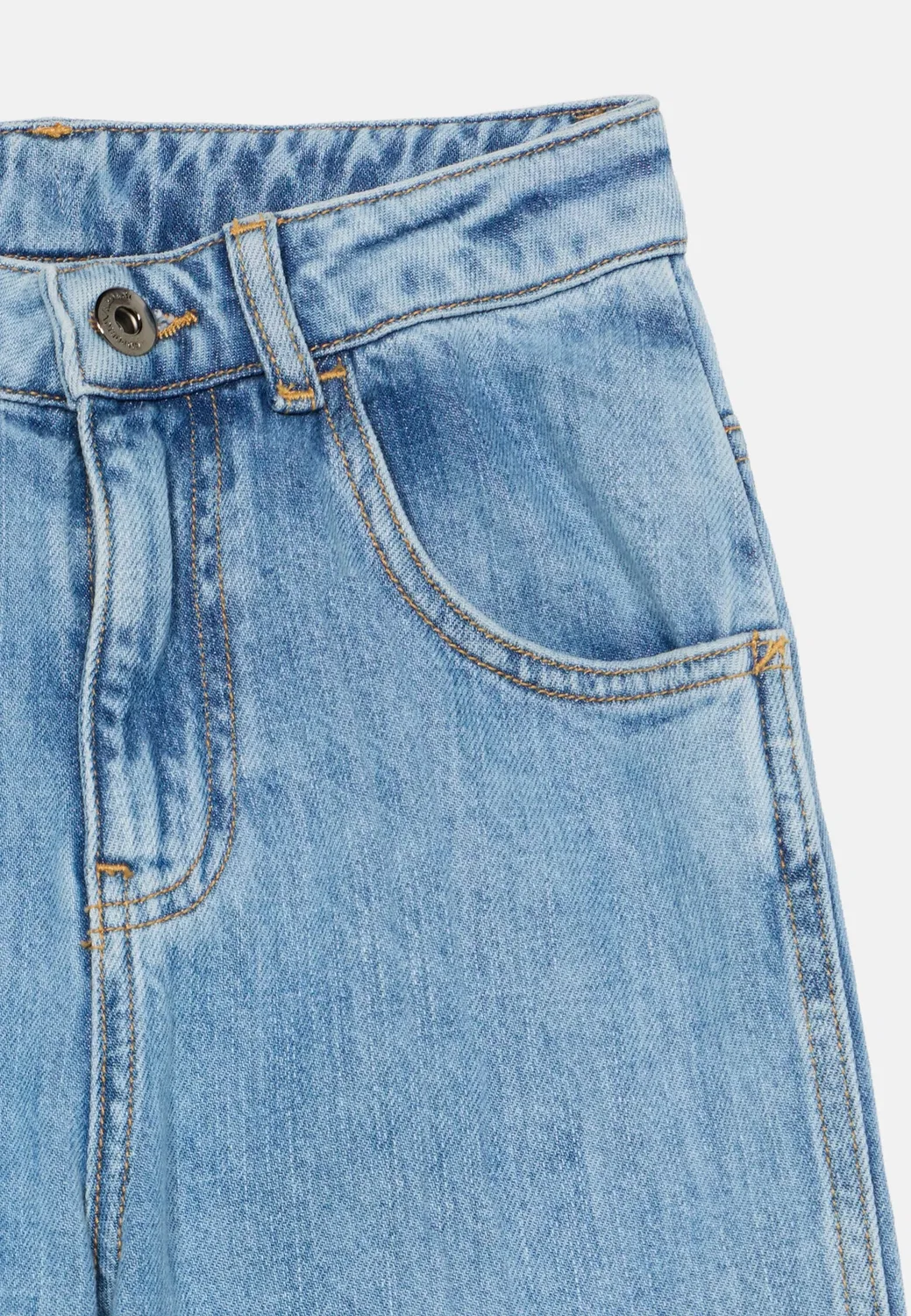 Джинсы унисекс с карманами и свободным кроем Emporio Armani, Light Blue Denim — фото 3