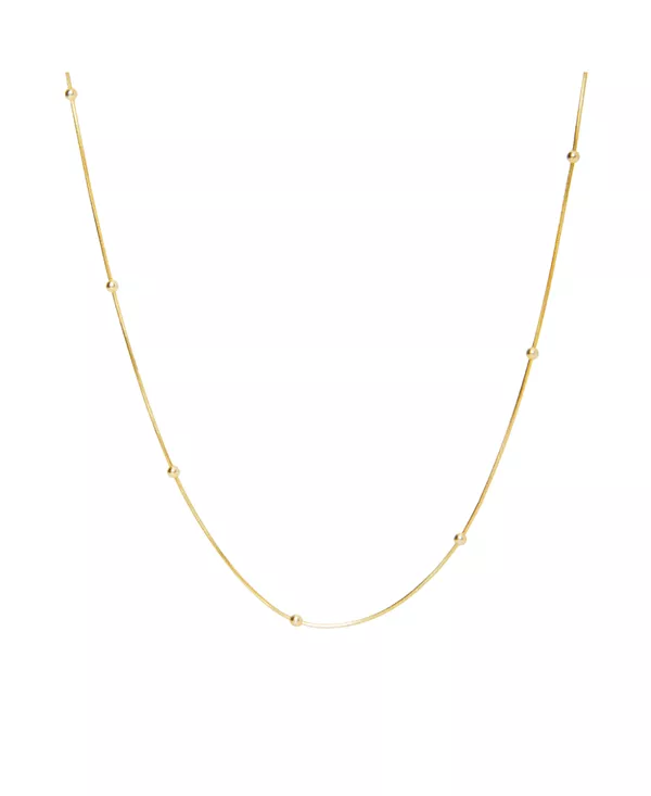

Итальянское колье-спутник из стерлингового серебра с цепочкой из бусин Spero London, gold