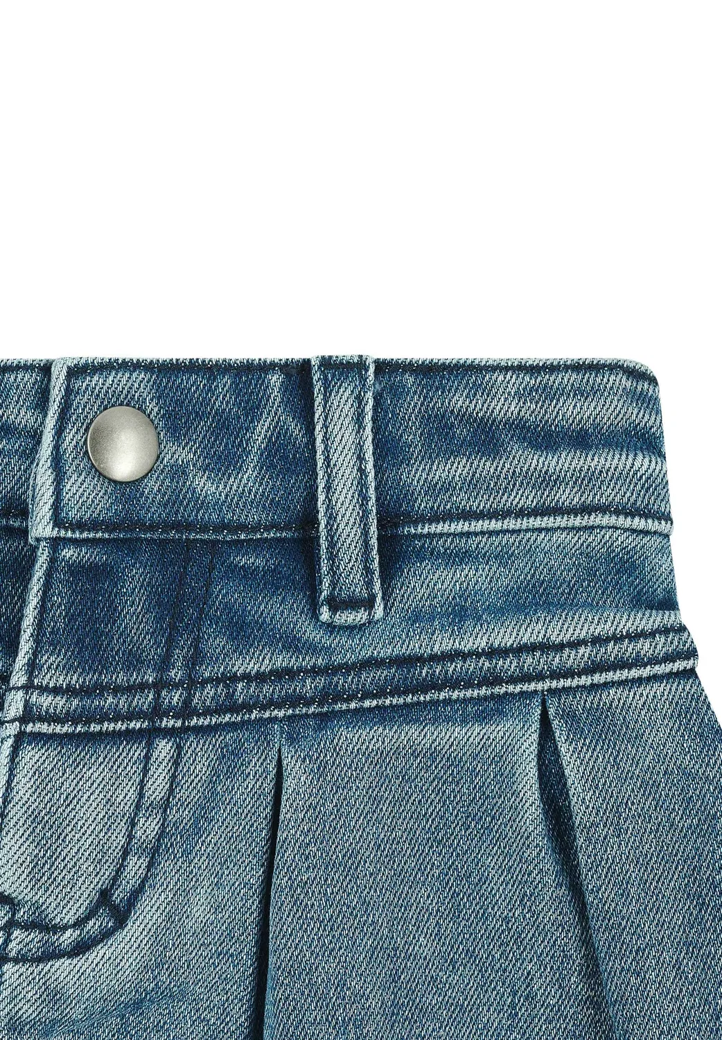 Jeansrock woof & fluff, verstellbarer Bund - юбка-трапеция Steiff, Navy Blazer — фото 3