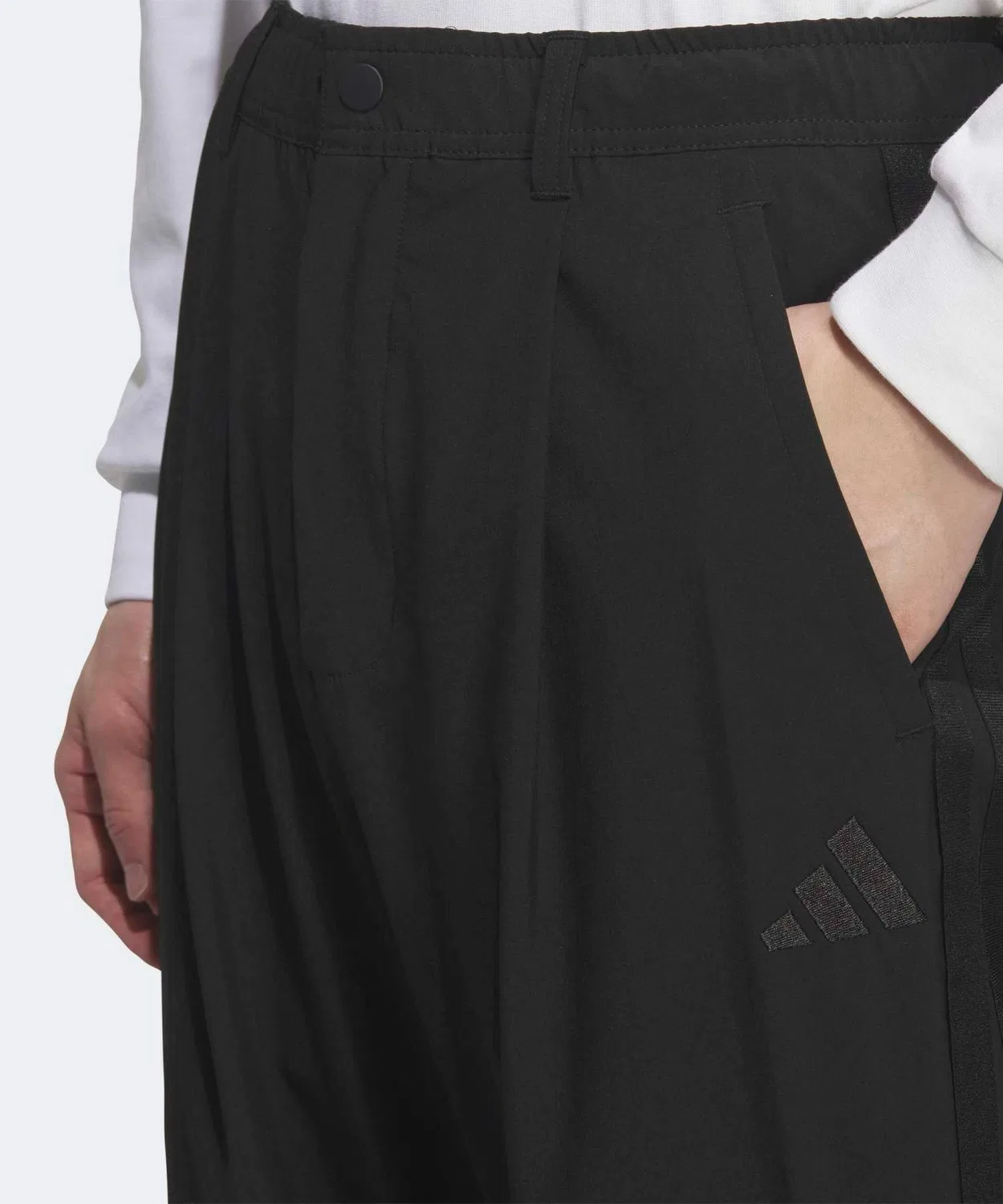 Мужские спортивные брюки с зауженным кроем Climacool Adidas, Black×Black — фото 3
