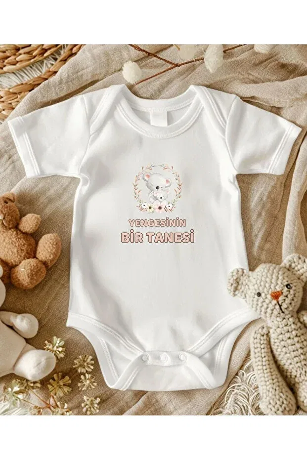 Детское боди для новорожденных хлопковое Yenge written Lupi, Ecru Turquoise