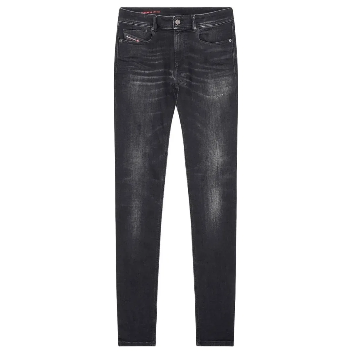 Мужские джинсы скинни разрушенные Sleenker Diesel, Black