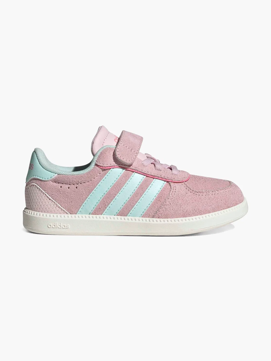 Детские кроссовки со шнуровкой и липучкой Adidas BREAKNET SLEEK EL C, розовый