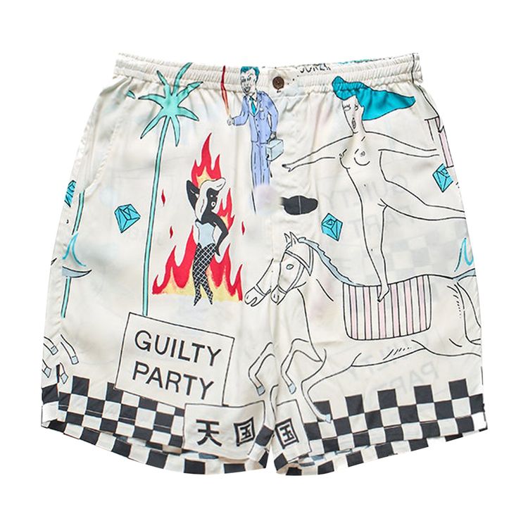

Шорты Wacko Maria Hawaiian Shorts (Type 5) White, белый