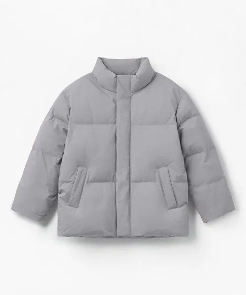 Куртка детская пуховая короткая MUSINSA STANDARD KIDS светло-серая — фото 3