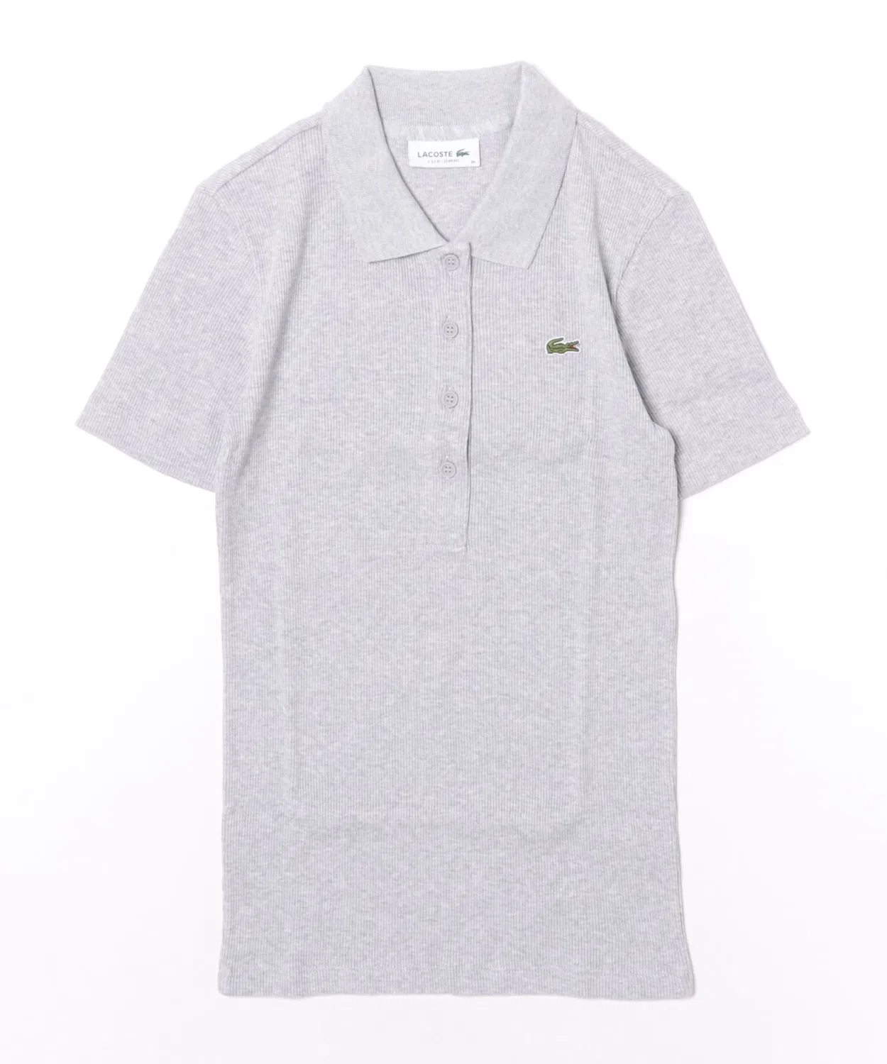 Женский хлопковый поло с коротким рукавом LACOSTE, Light Grey