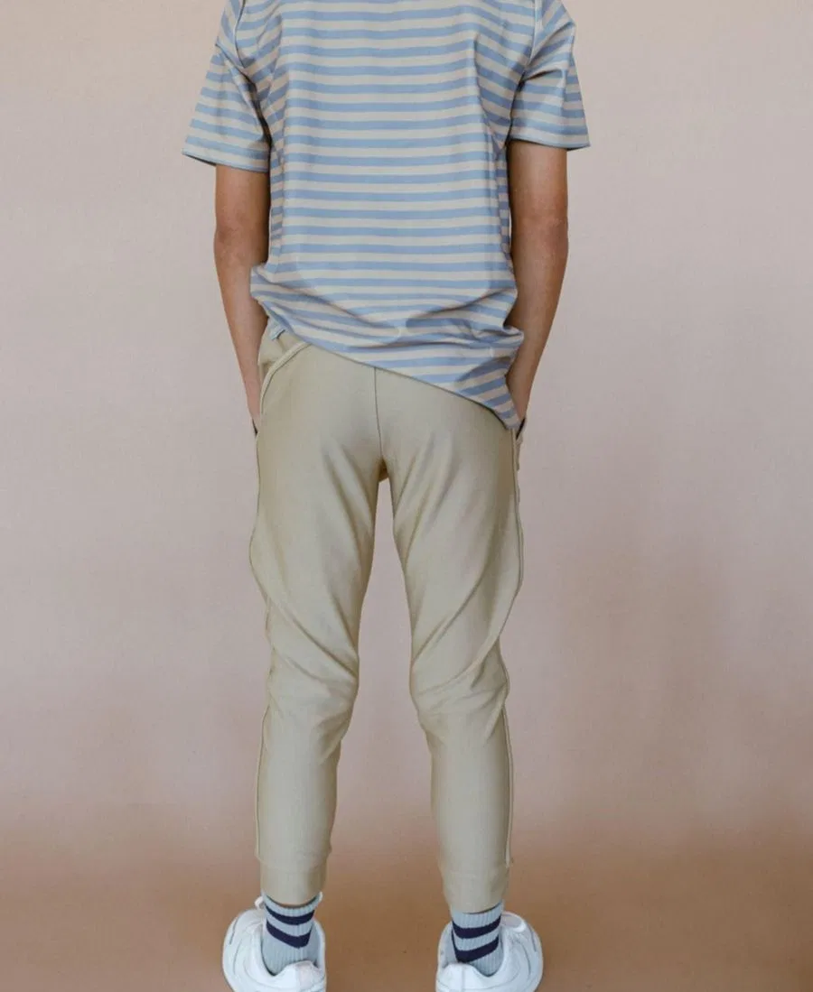 Детские спортивные брюки с эластичным поясом, бренд Courtside Kids, Khaki — фото 4