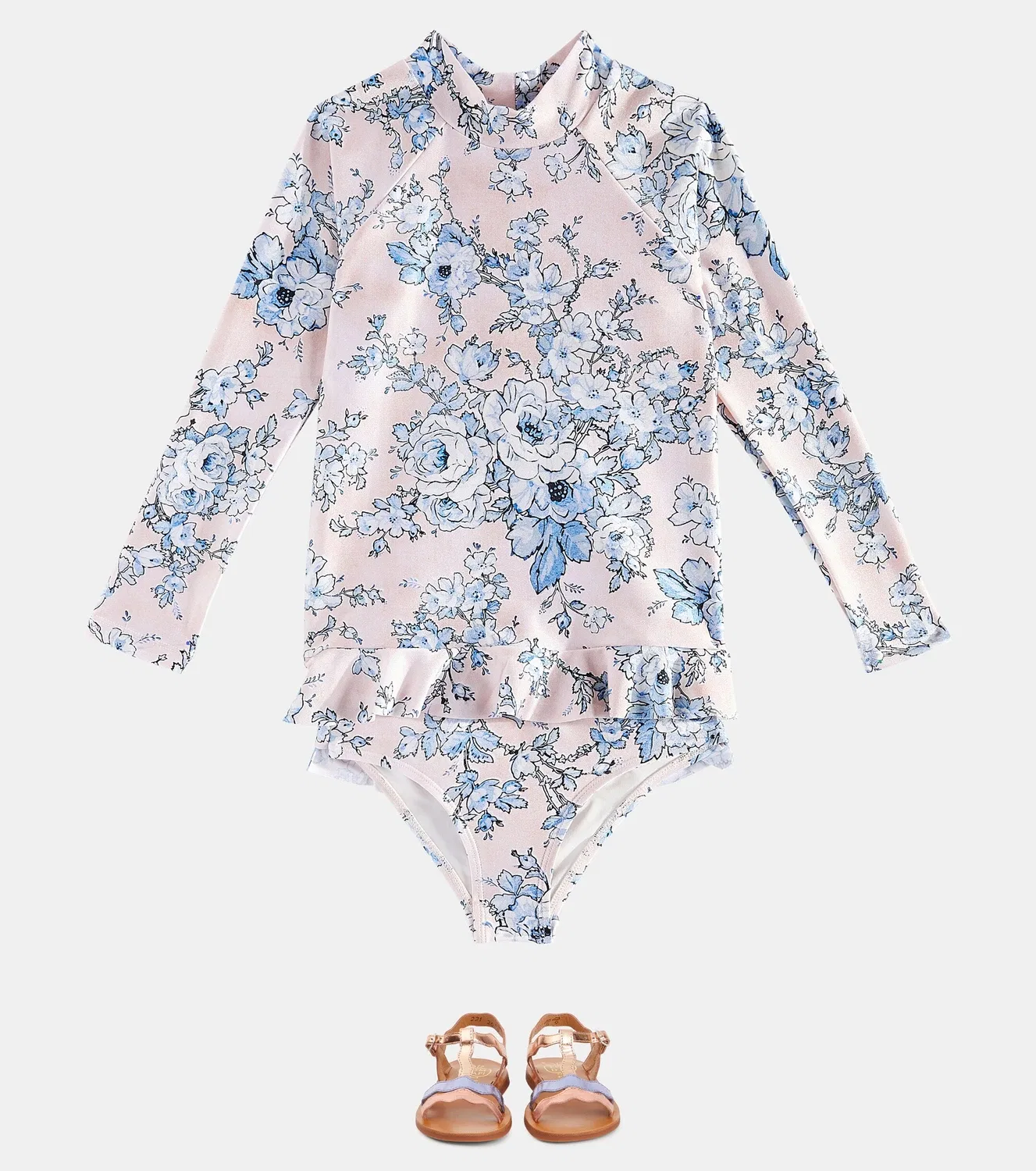 Плавки бикини с цветочным принтом Zimmermann Kids, розовый — фото 2