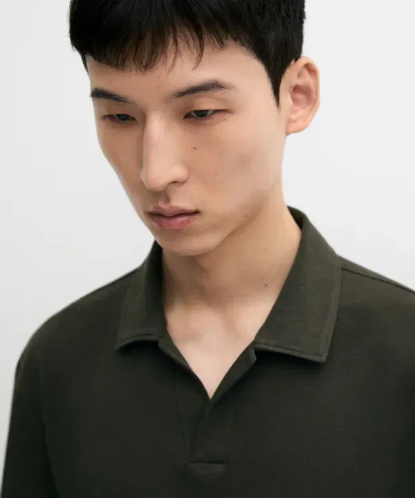 Поло с коротким рукавом из льна и хлопка, Massimo Dutti — фото 4