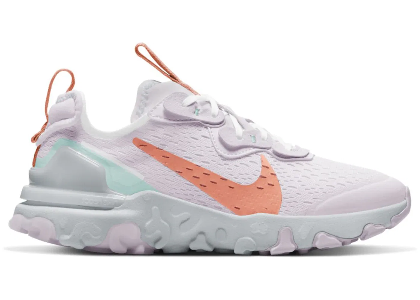 Детские кроссовки Lifestyle Nike React Vision, Light Violet/White/Metallic Platinum/Crimson Bliss