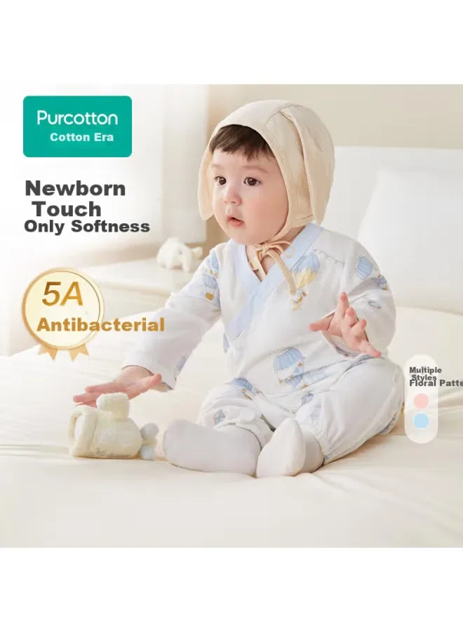 Боди-комбинезон из марли для новорожденных с принтом Purcotton