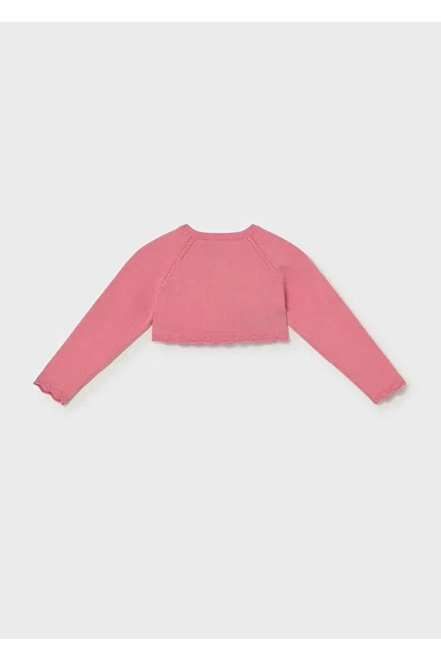 Детское болеро для девочек хлопковое Mayoral, Pink — фото 3