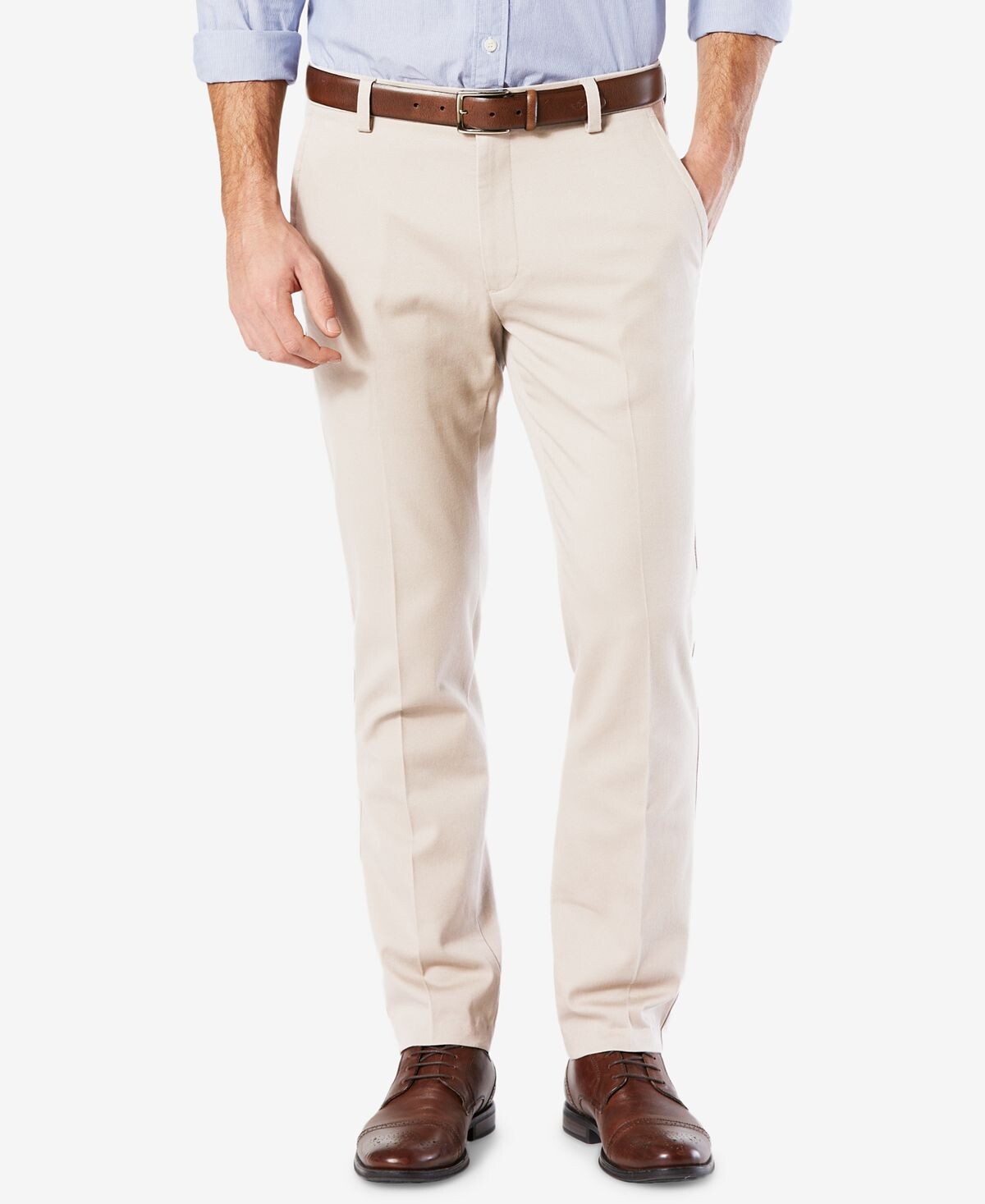 

Мужские брюки easy slim fit цвета хаки стрейч Dockers, голубой