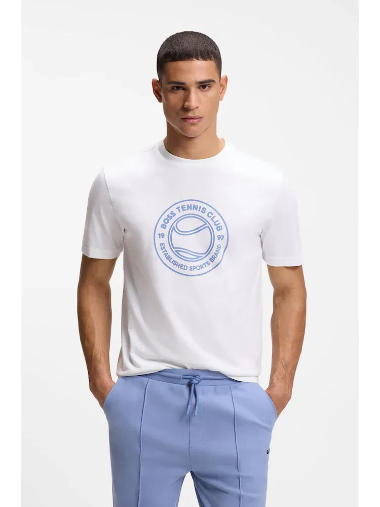 Футболка с коротким рукавом Tennis Club BOSS, White