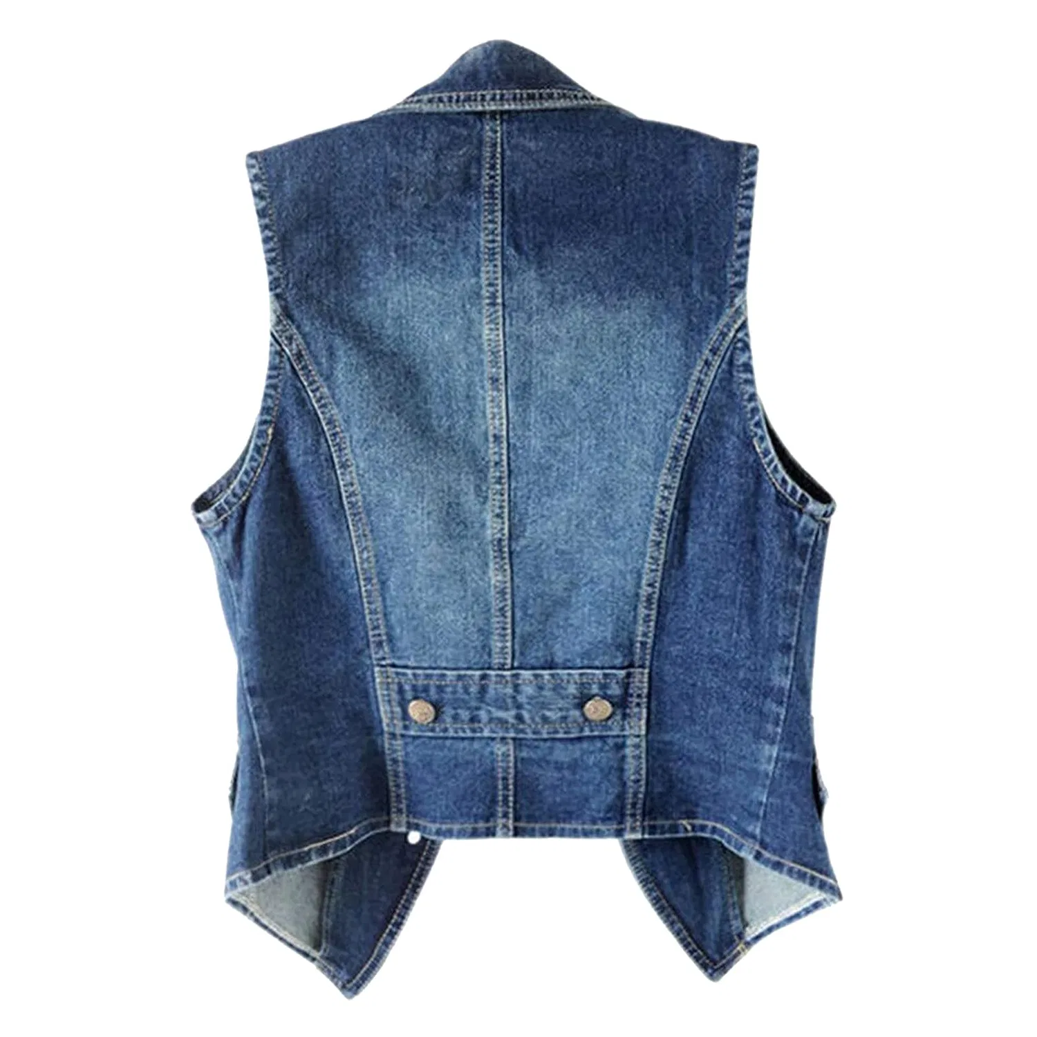 Женская джинсовая куртка без рукавов Vintage Autumn, blue — фото 2