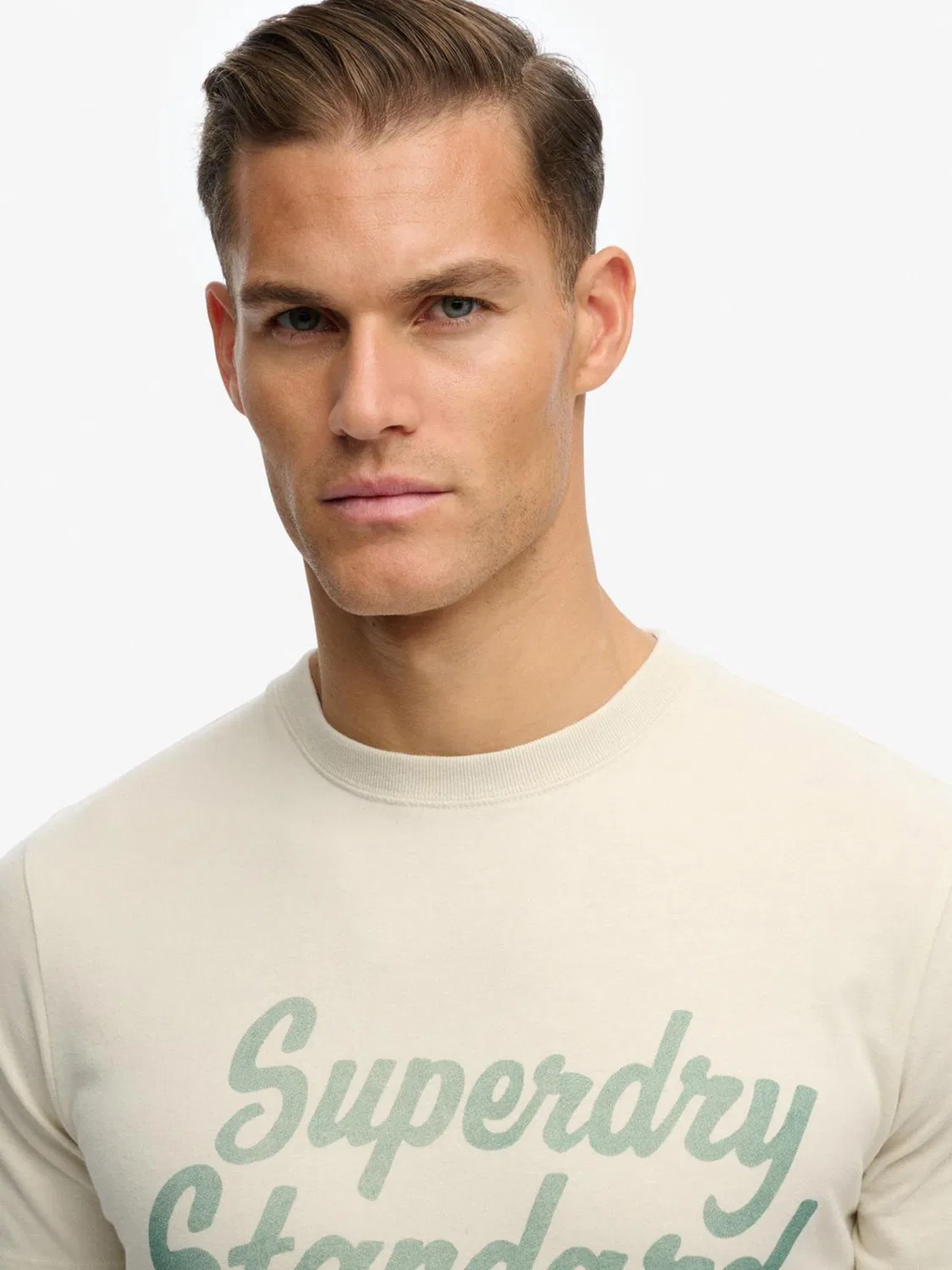 Футболка Industry Worker Relaxed Superdry, кремовый — фото 4