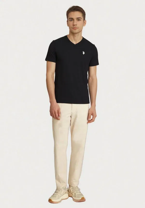 Футболка хлопковая Basic T-shirt U.S. Polo Assn, schwarz U.S. Polo Assn., черный