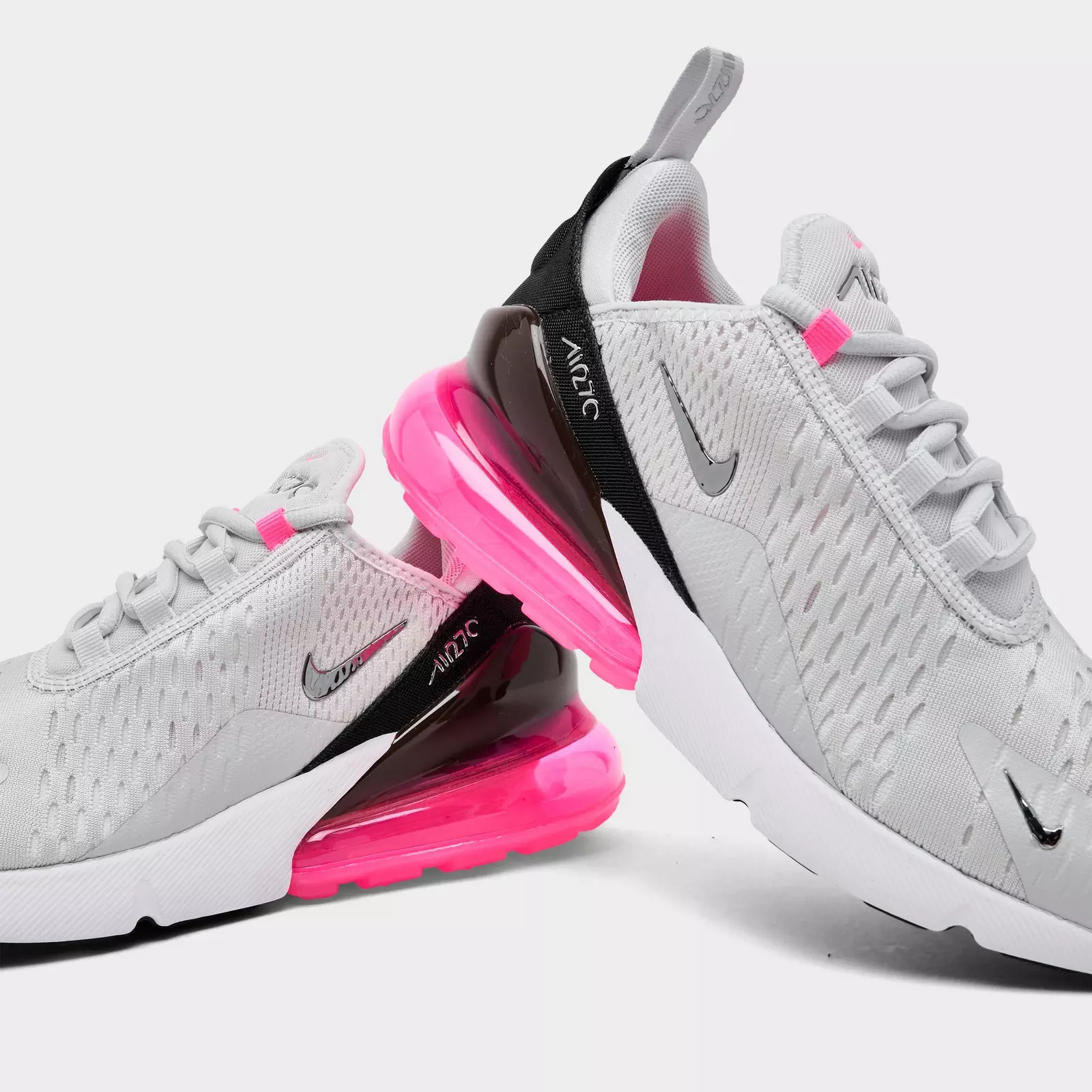 Кроссовки Women's Nike Air Max 270 Casual, белый/черный/розовый — фото 2