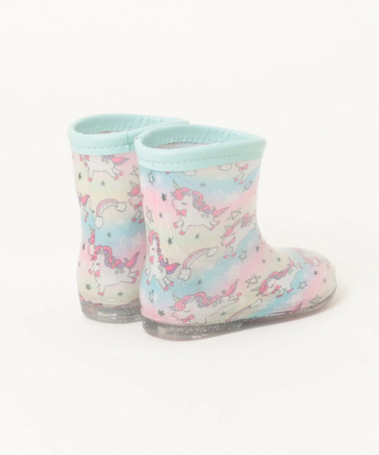 Детские сапоги дождевые с принтом Unicorn Double Star Shoe Plaza, Sax Blue — фото 2